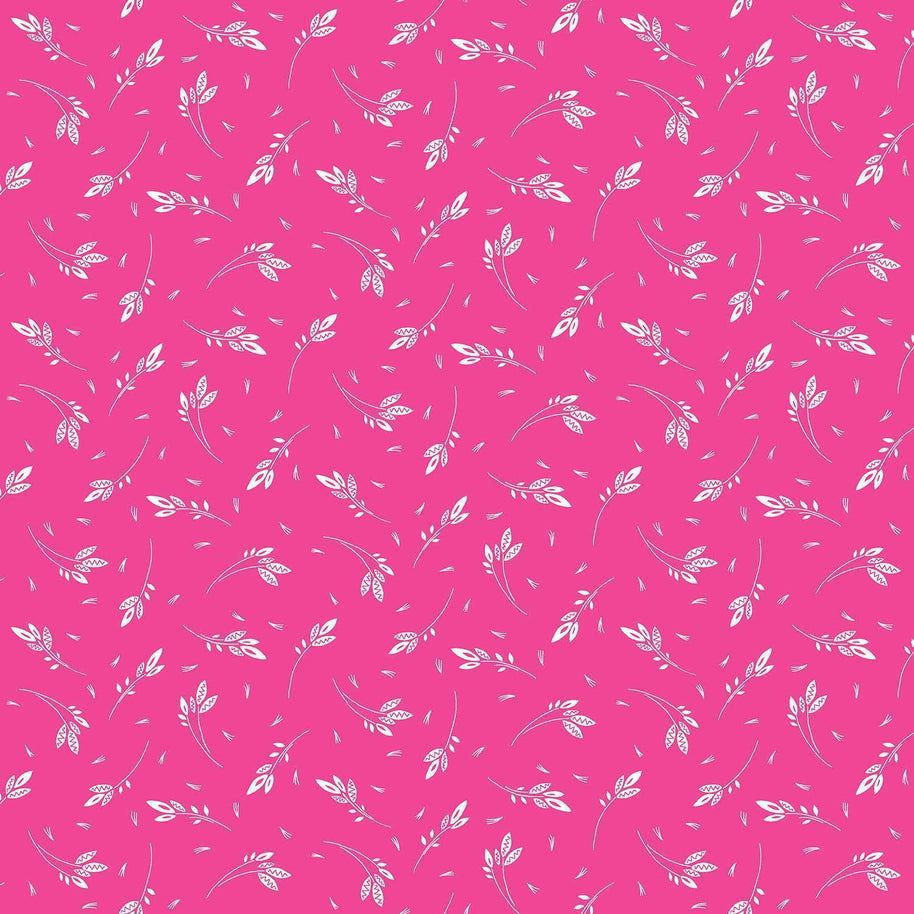 Makower - Revival Sprig Pink 1/2m