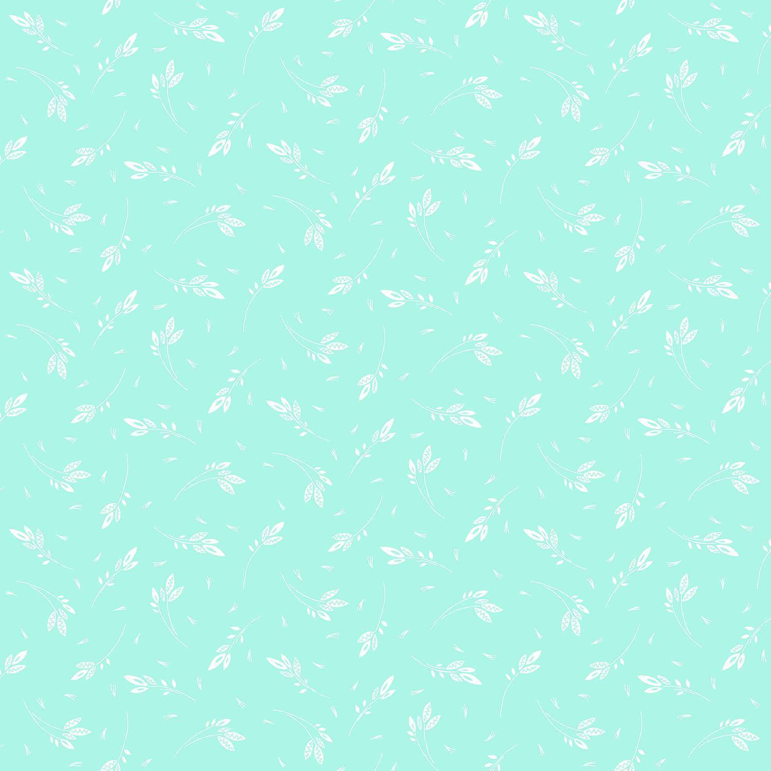Makower - Revival Sprig Teal 1/2m