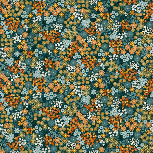 Makower - Revival Meadow Blue 1/2m