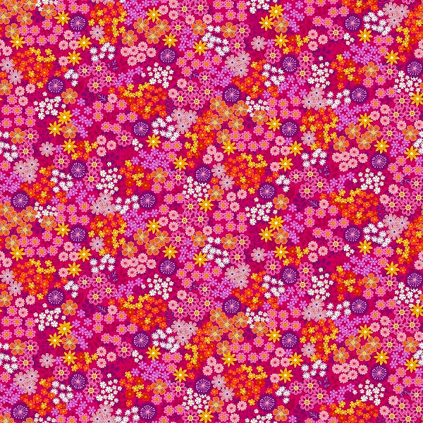 Makower - Revival Meadow Pink 1/2m
