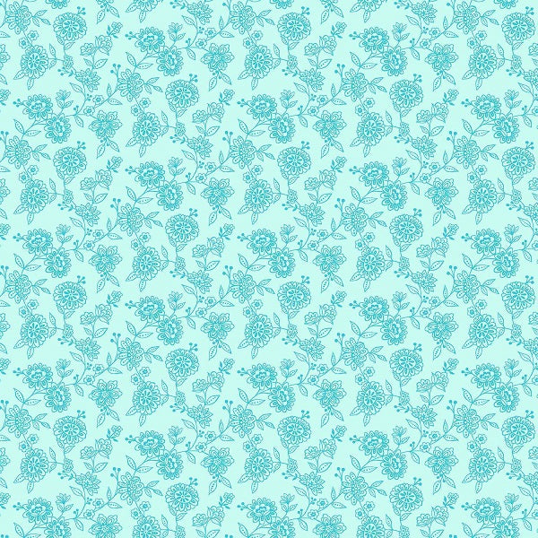 Makower - Revival Trail Turquoise1/2m