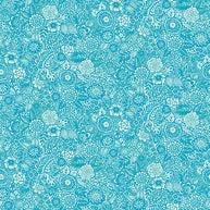Makower - Revival Stencil Blue 1/2m