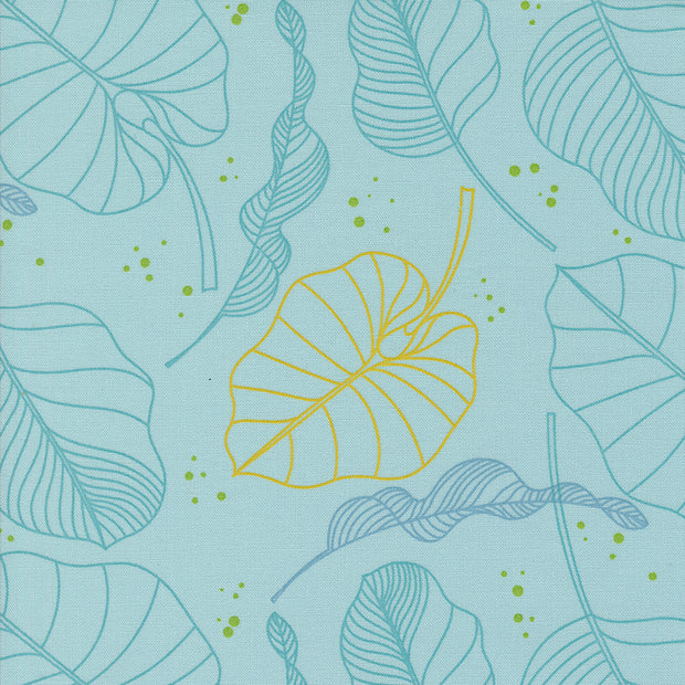 Moda Fabrics - Olive You Leaves Mist 1/2m