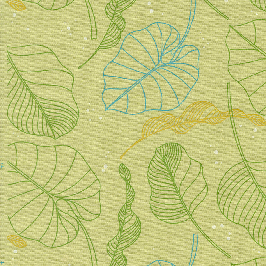 Moda Fabrics - Olive You Leaves Light Lime 1/2m