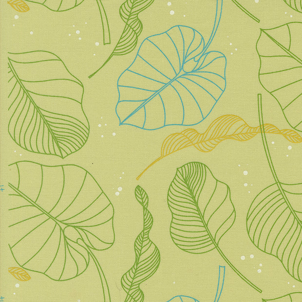 Moda Fabrics - Olive You Leaves Light Lime 1/2m