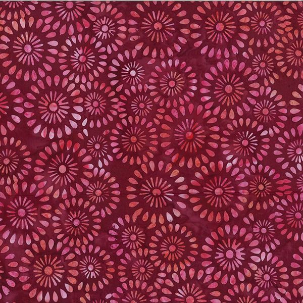 Cool and Collected Batiks Burgundy 1/2m
