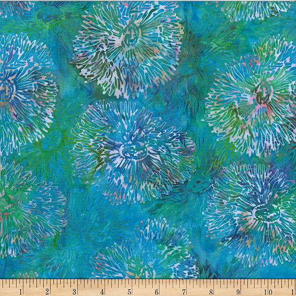 Hoffman Jelly Fish Batiks Blue Hawaiian 1/2m
