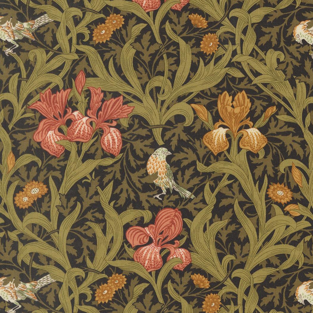 13380 15 Morris Muse Ebony by Barbara Brackman 1/2m