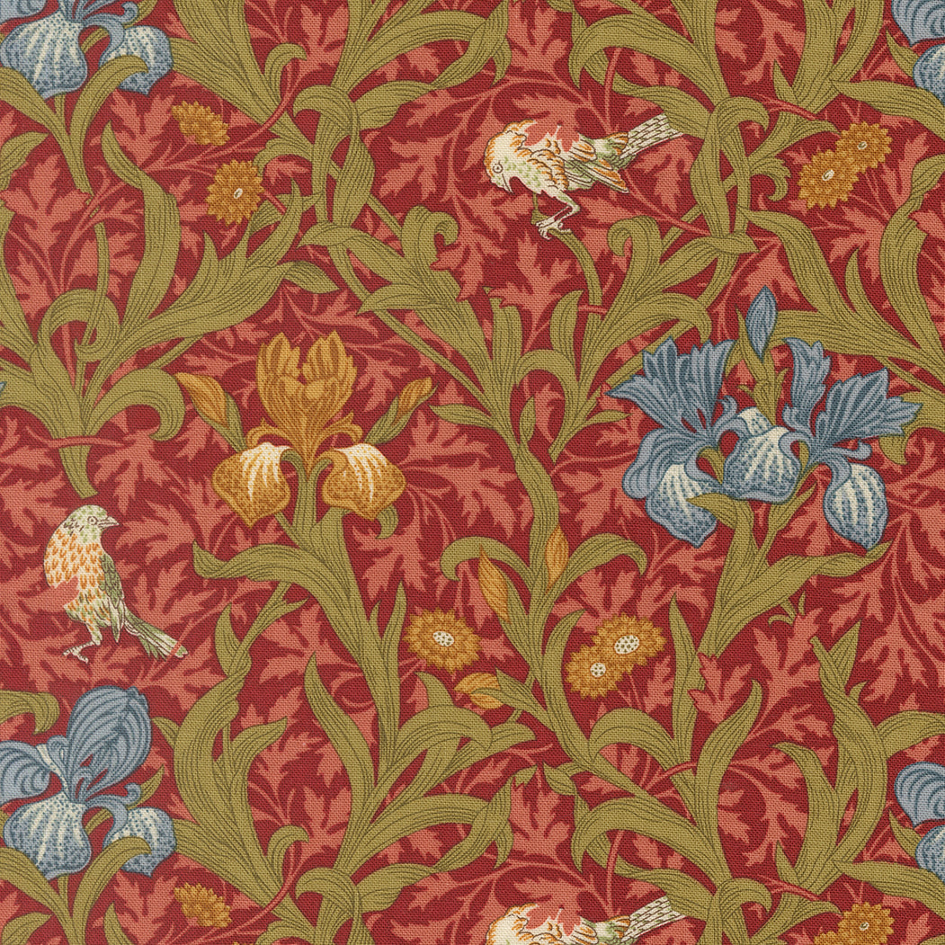 13380 16 Morris Muse Russet by Barbara Brackman 1/2m