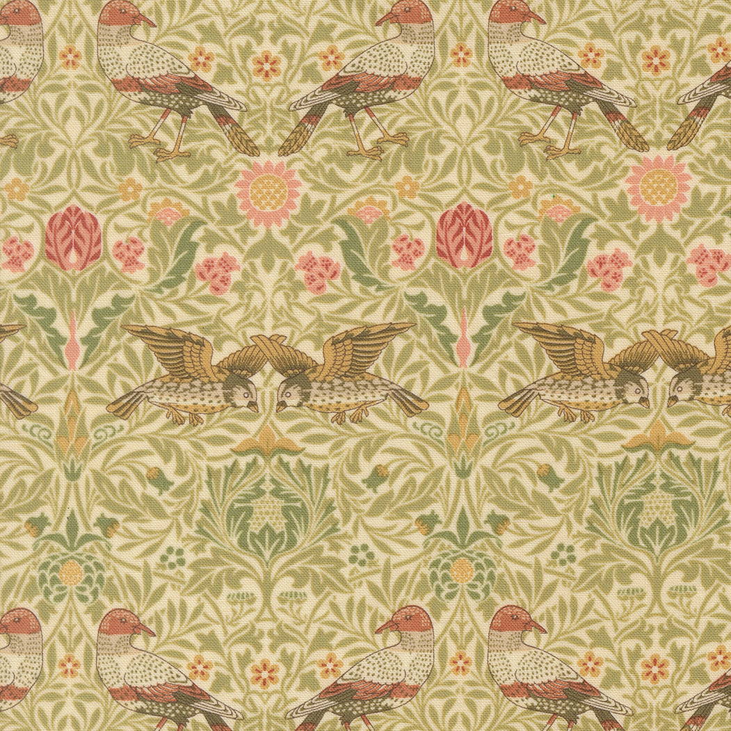 13381 11 Morris Muse Parchment by Barbara Brackman 1/2m