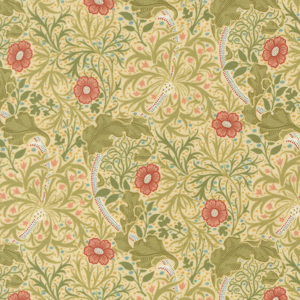 13382 11 Morris Muse Parchment by Barbara Brackman 1/2m