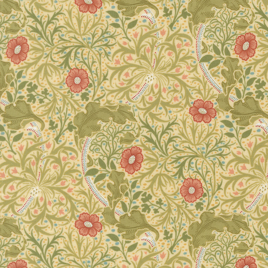 13382 11 Morris Muse Parchment by Barbara Brackman 1/2m