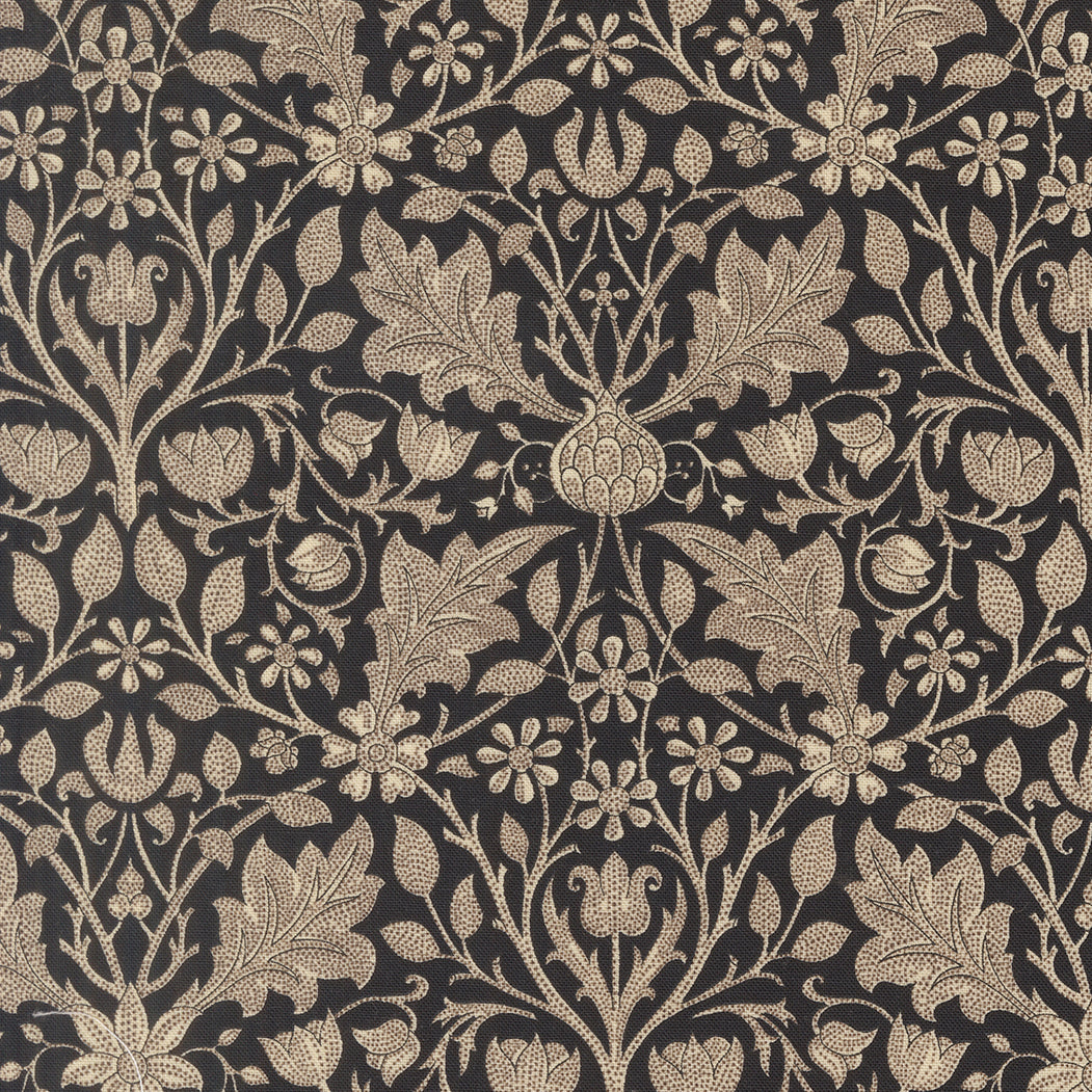 13383 17 Morris Muse Ebony by Barbara Brackman 1/2m