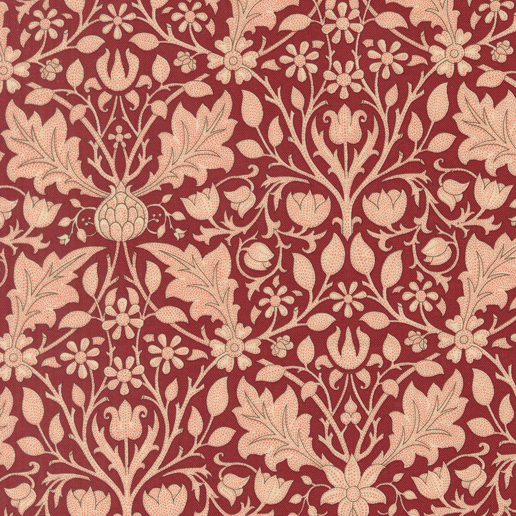 13383 18 Morris Muse Russet by Barbara Brackman 1/2m