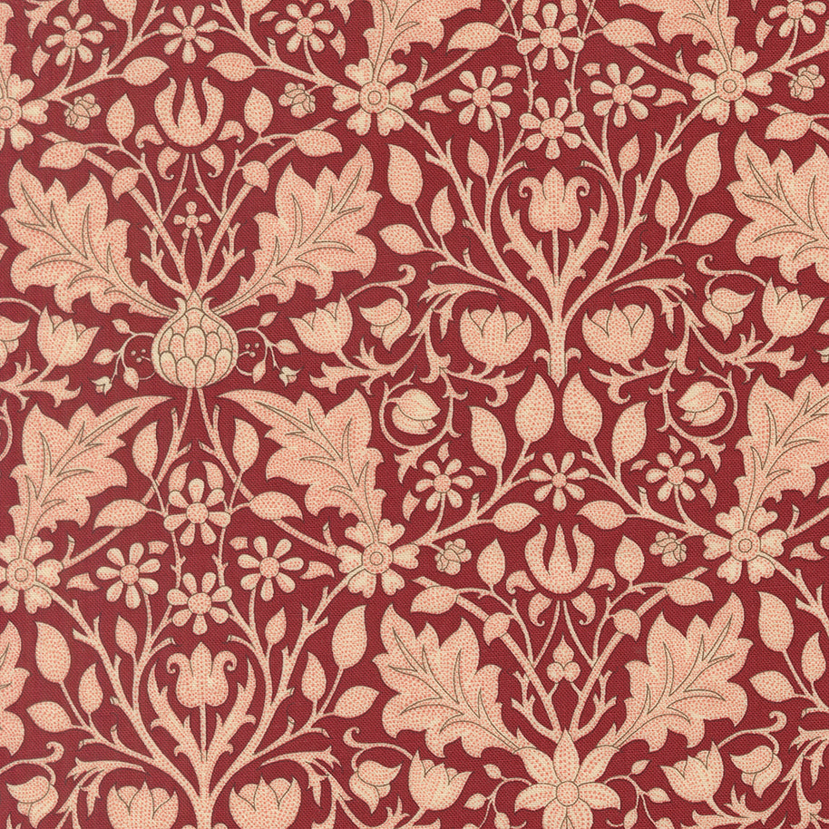 13383 18 Morris Muse Russet by Barbara Brackman 1/2m