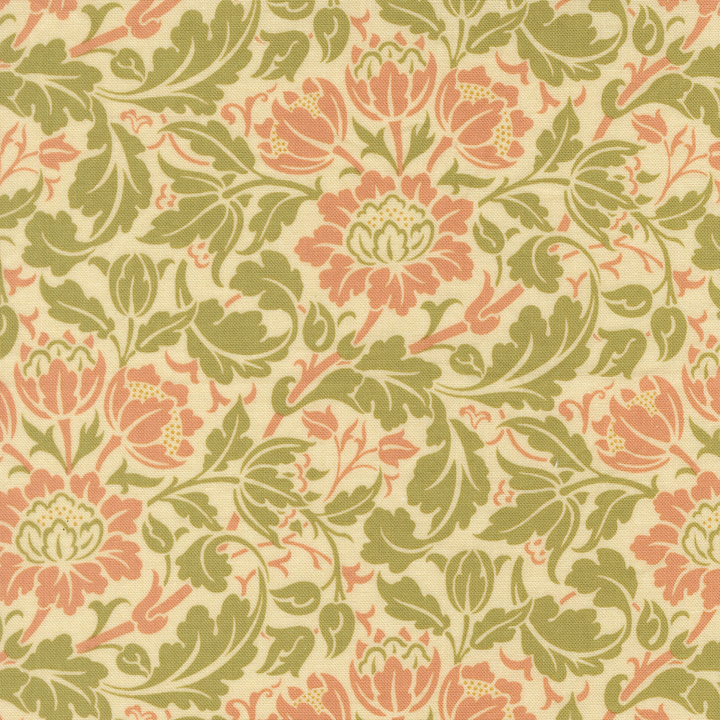 13384 11 Morris Muse Parchment by Barbara Brackman 1/2m
