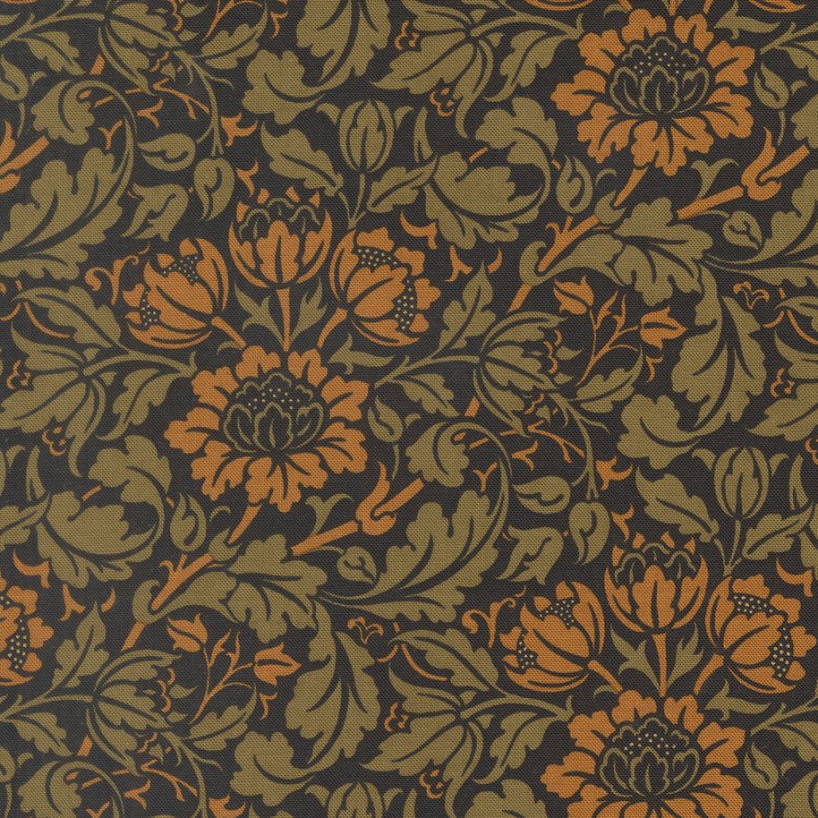 13384 15 Morris Muse Ebony by Barbara Brackman 1/2m