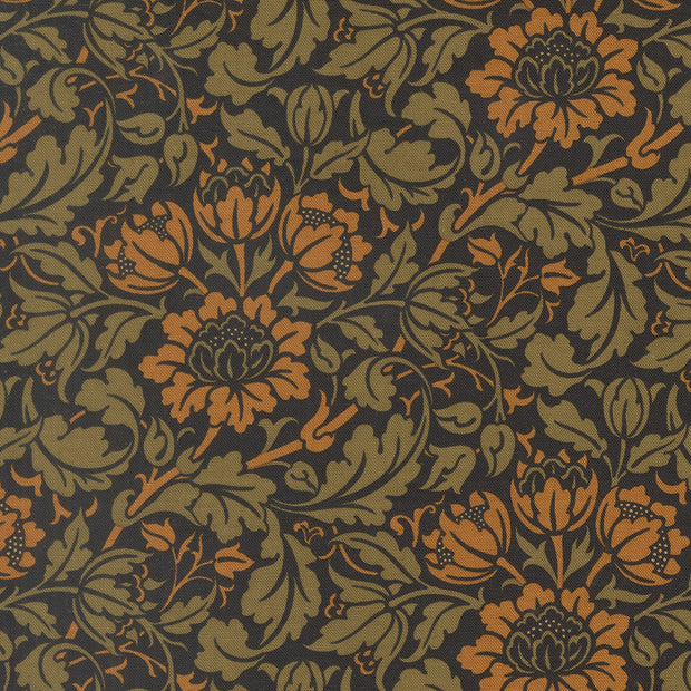 13384 15 Morris Muse Ebony by Barbara Brackman 1/2m