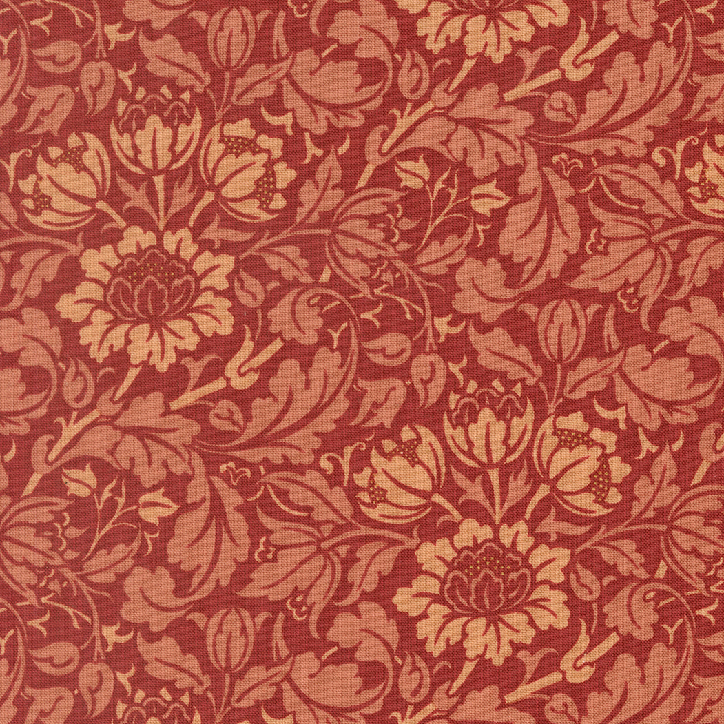 13384 16 Morris Muse Russet by Barbara Brackman 1/2m