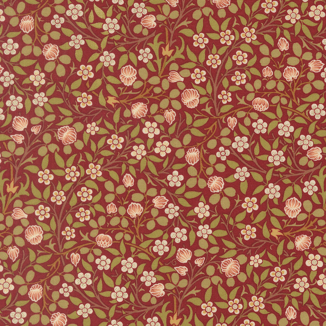 13385 16 Morris Muse Russet by Barbara Brackman 1/2m