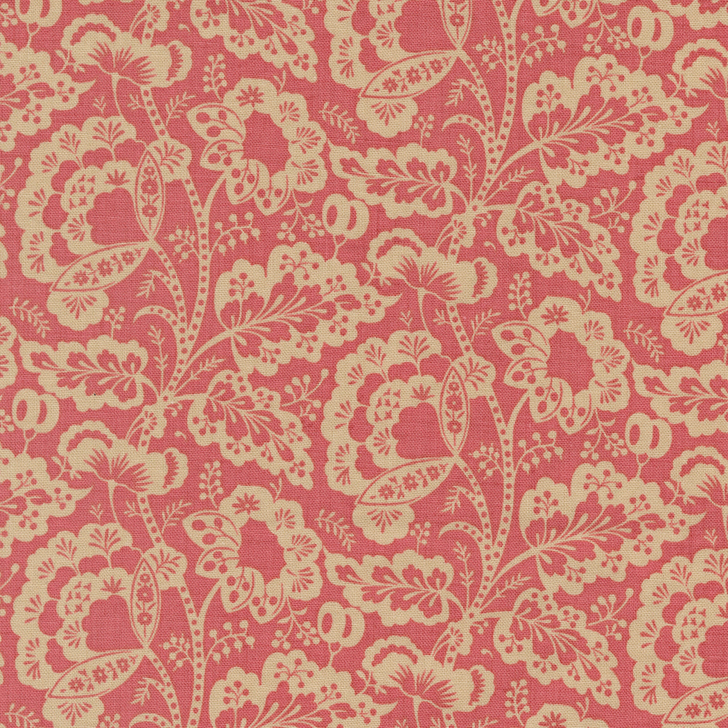 Moda Fabric - Rouenneries Trois Faded Red 1/2m