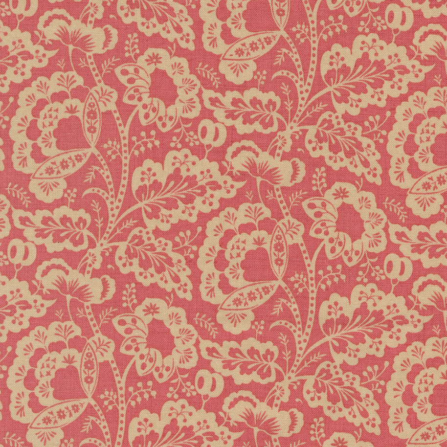 Moda Fabric - Rouenneries Trois Faded Red 1/2m