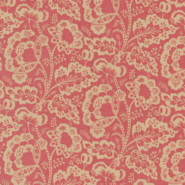 Moda Fabric - Rouenneries Trois Faded Red 1/2m
