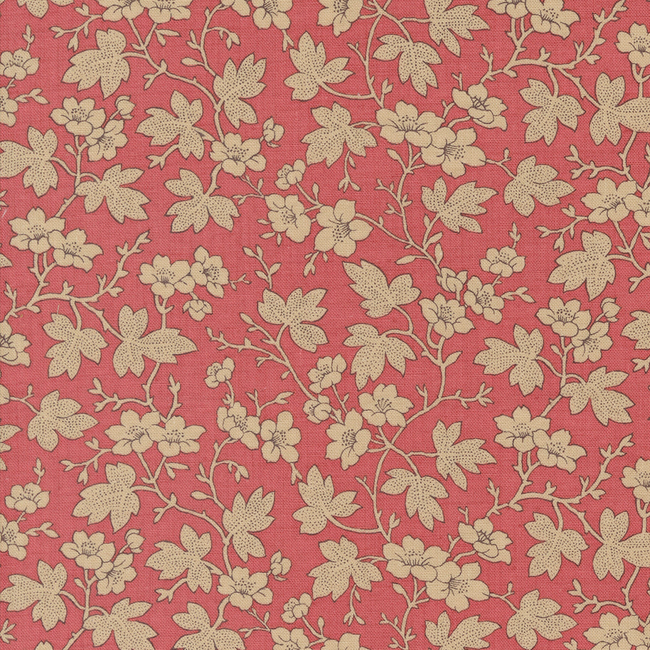 Moda Fabric - Rouenneries Trois Faded Red 1/2m