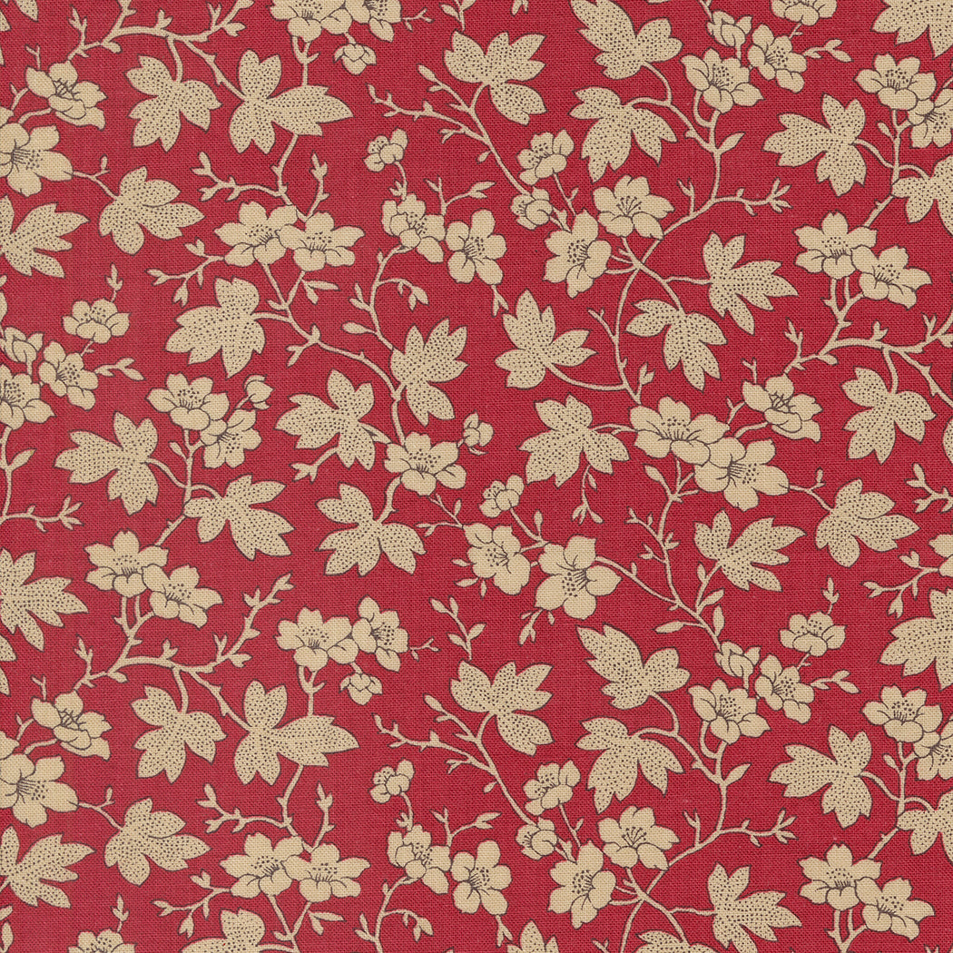 Moda Fabric - Rouenneries Trois Rouge 1/2m
