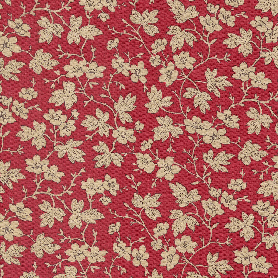 Moda Fabric - Rouenneries Trois Rouge 1/2m