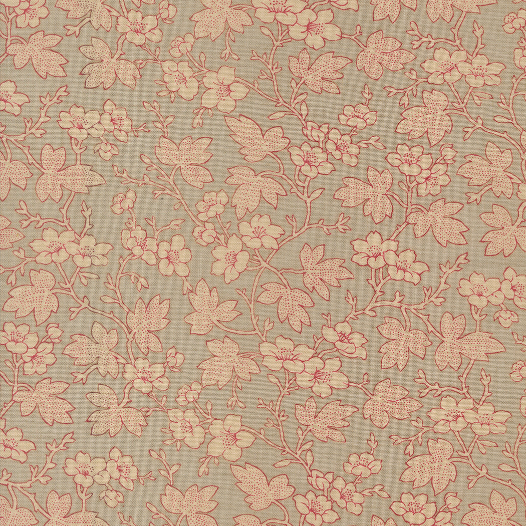 Moda Fabric - Rouenneries Trois Roche Rouge 1/2m