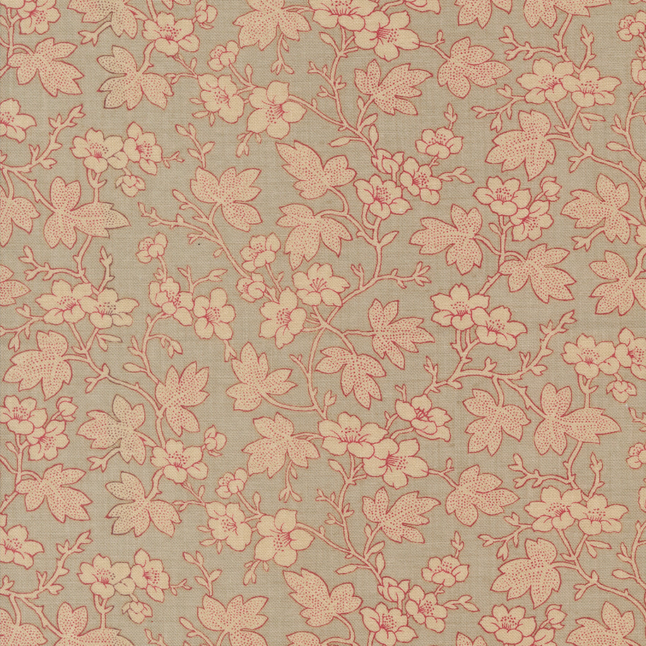 Moda Fabric - Rouenneries Trois Roche Rouge 1/2m