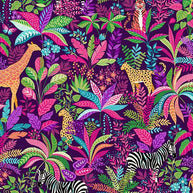 146_L Wildlife-Purple, Tropica by Makower 1/2m