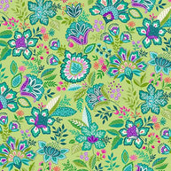 147_G Botanical-Green Tropica by Makower 1/2m