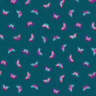 149_B Butterflies-Blue, Tropica by Makower 1/2m