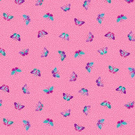 149_P Butterflies-Pink, Tropica by Makower 1/2m