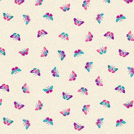 149_Q Butterflies-Cream, Tropica by Makower 1/2m