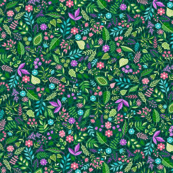 150_G Foliage-Green, Tropica by Makower 1/2m