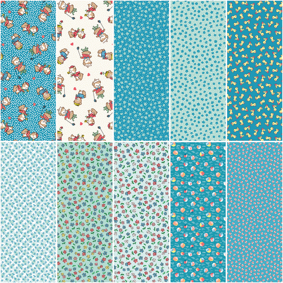 Riley Blake - Playtime 30's Fat Quarter Blue Bundle