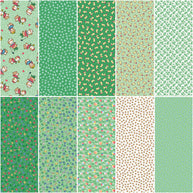 Riley Blake - Playtime 30's Fat Quarter Green Bundle