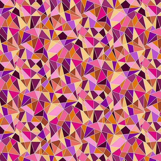 152_P Mosaic-Pink, Tropica by Makower 1/2m