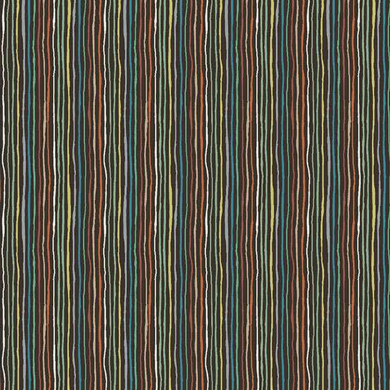 153_V Stripe-Brown, Prehistoric by Makower 1/2m