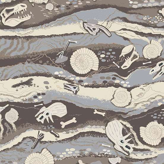 164_S Strata-Grey, Prehistoric by Makower 1/2m