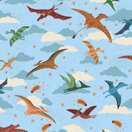 165_B2 Soar-Light Blue, Prehistoric by Makower 1/2m