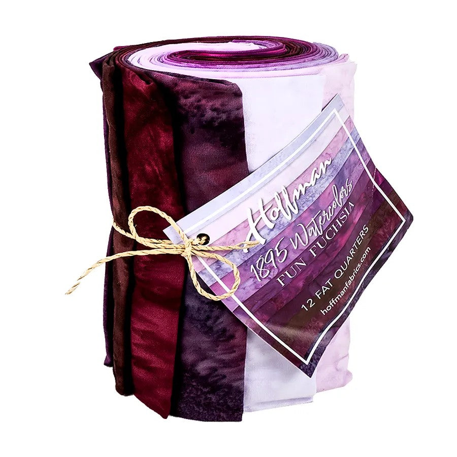 Fun Fuchsia 1895 Batik Bali Watercolours 12 Fat Quarter Bundle