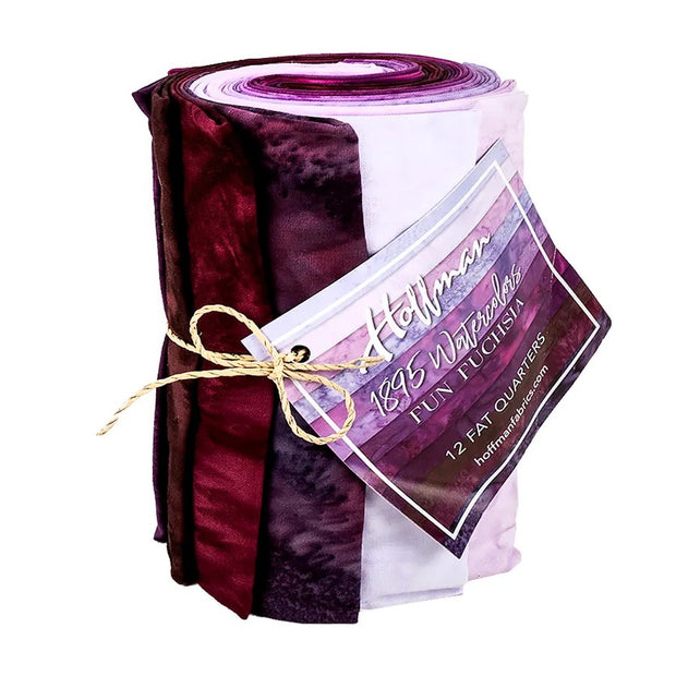 Fun Fuchsia 1895 Batik Bali Watercolours 12 Fat Quarter Bundle