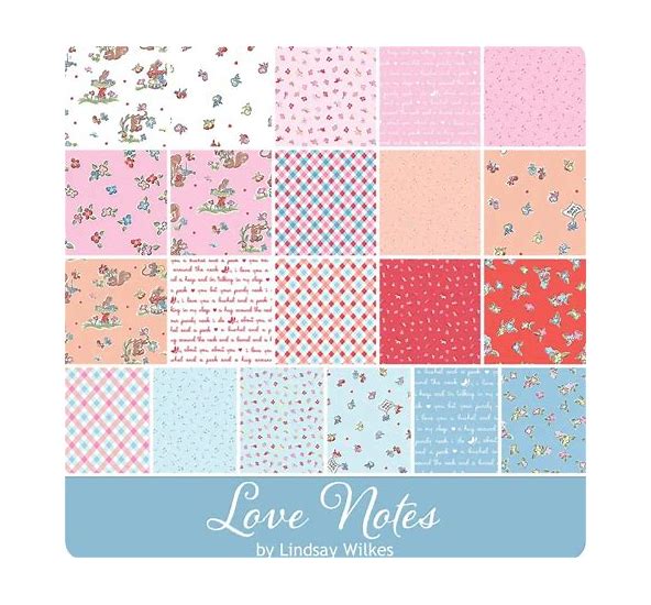 Riley Blake Love Notes 19 Fat Quarter Bundle by Lindsay Wilkes for Riley Blake Designs