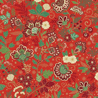 213-R5 Bloom Red, Adorn by Makower 1/2m