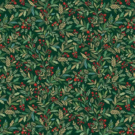 214-G Holly Green, Adorn by Makower 1/2m