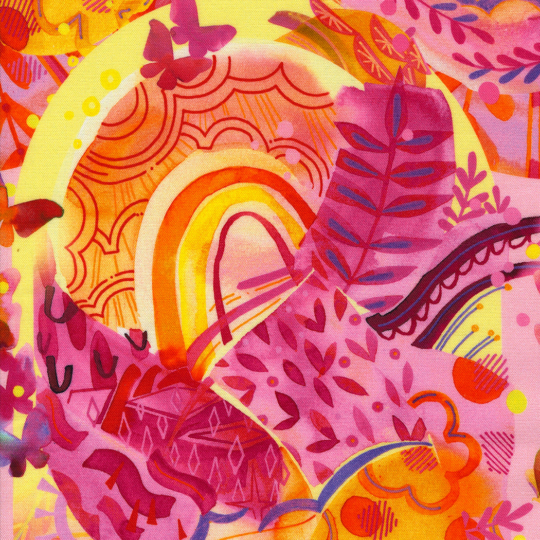Moda Fabrics - Playgrounds Sunrise Pink 1/2m